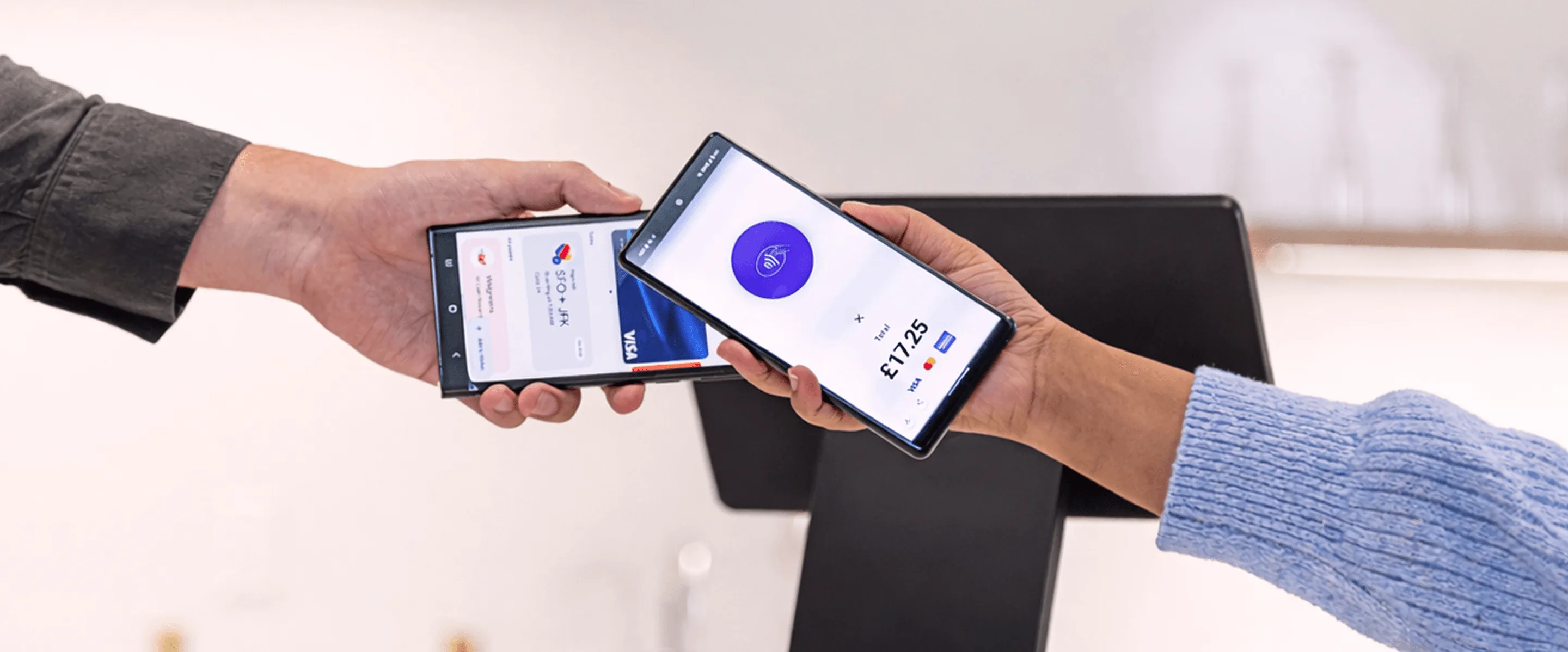 Fintech digital experience showcasing financial services transactions and data insights across devices
