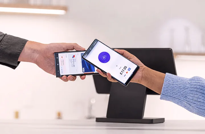 Fintech digital experience showcasing financial services transactions and data insights across devices