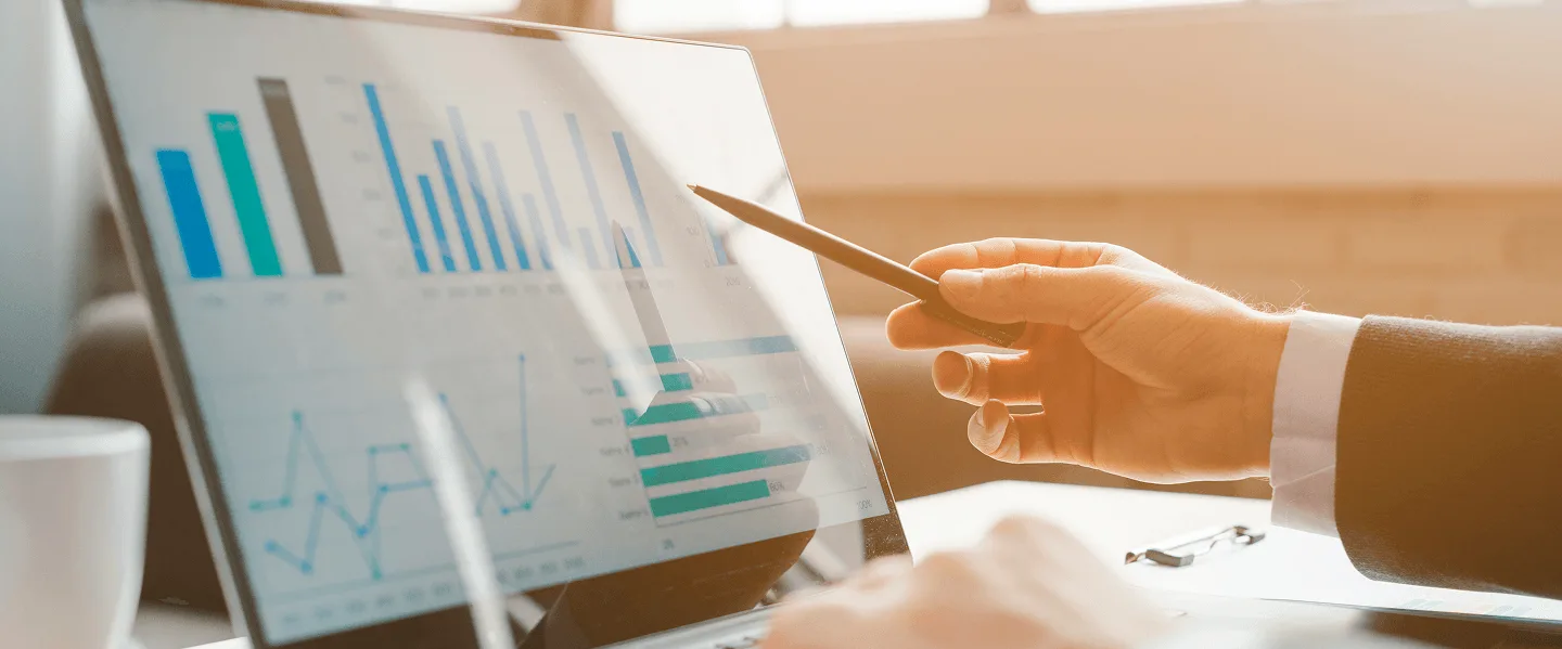 Data analytics digital experience showcasing dashboards performance metrics and business insights across devices